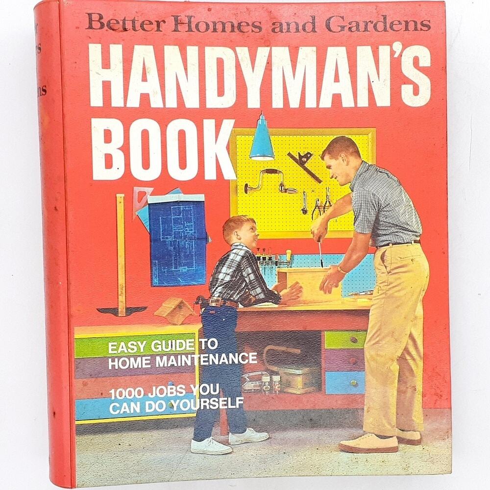 Vintage Better Homes & Gardens Handyman's Book Hardcover DIY Home Repair Guide
